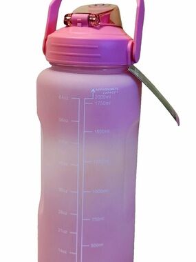 Pink Gradient Kids Water Bottle with Flip Lid